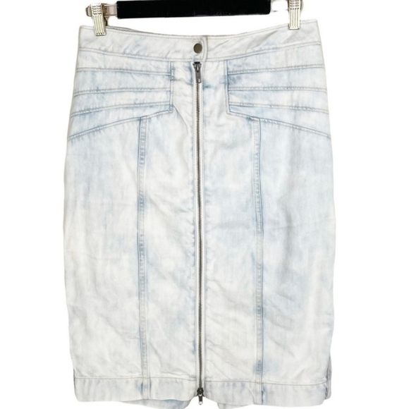 NWOT Anthropologie Pilcro and the Letterpress denim zip front skirt sz m/l - Picture 3 of 14